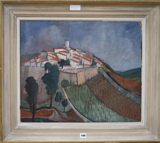 Oil on board by Owen Lewis of St Paul de Vence, 50 x 60cms